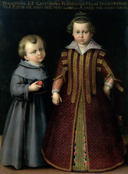 Cristofano Allori Portrait of Francesco and Caterina Medici oil painting picture